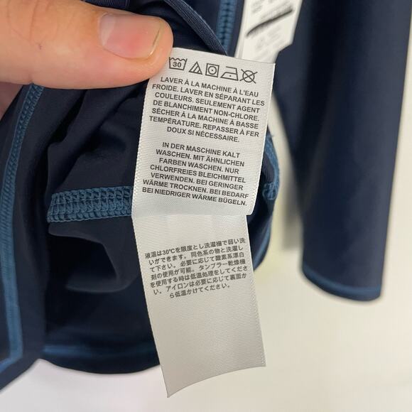 Crewcuts Blue Long Sleeve Crew Neck Solid Rash Guard UPF 50+ Shirt US Boys L New - Picture 8 of 8